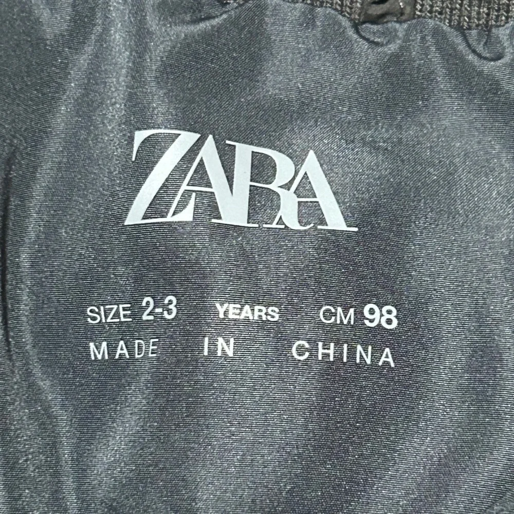 Zara Kids Black Bomber Jacket Ruched Back Quilted Detail Size 2‑3 Years‎